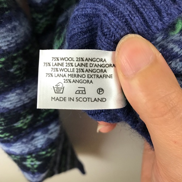 Peter Scott Wool Crewneck Sweater Geo Print Sz 42 - Picture 5 of 5